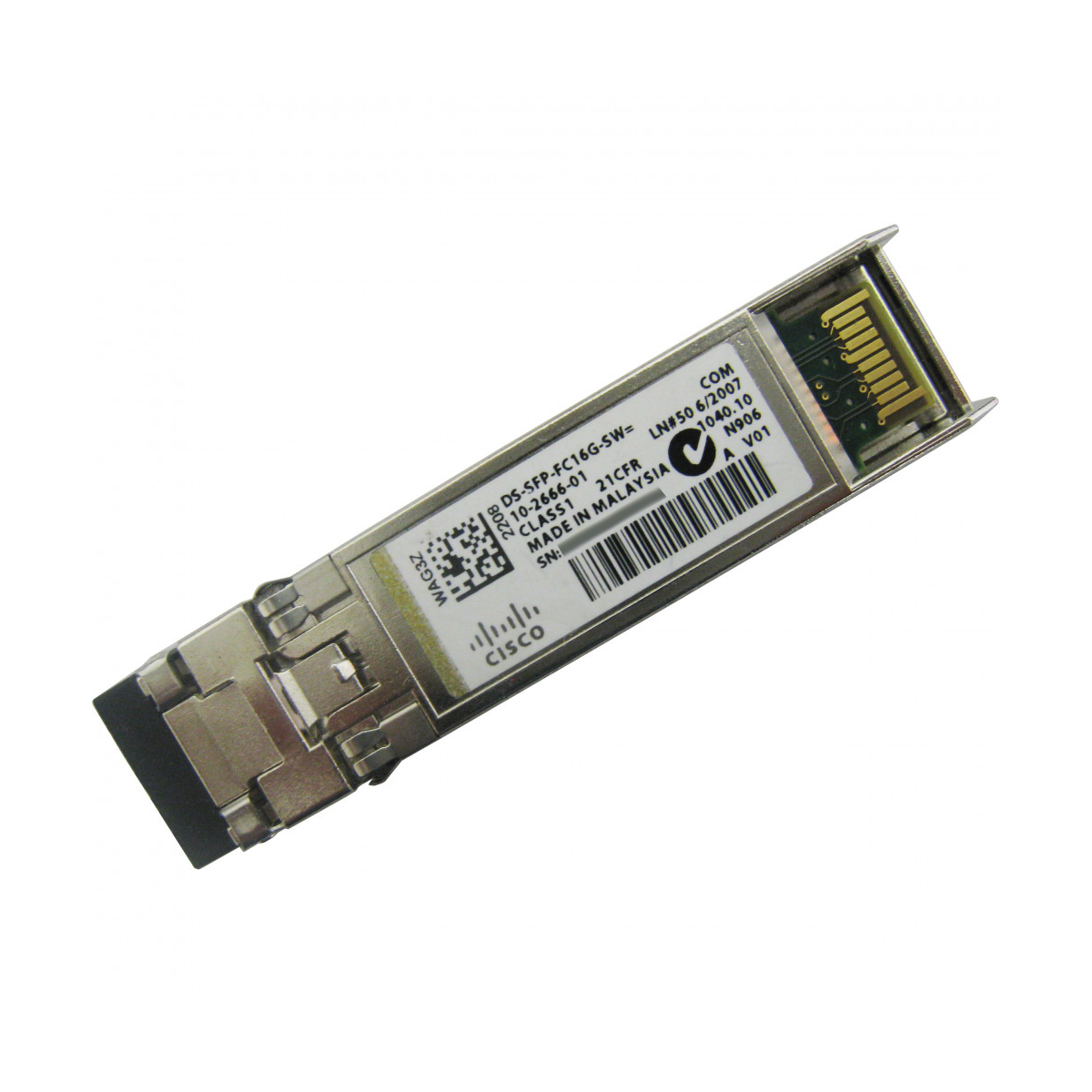CISCO DS-SFP-FC16G-SW 16 Gbps Fibre Channel LW SFP+, LC 16 Gbps Fibre Channel LW SFP+, LC