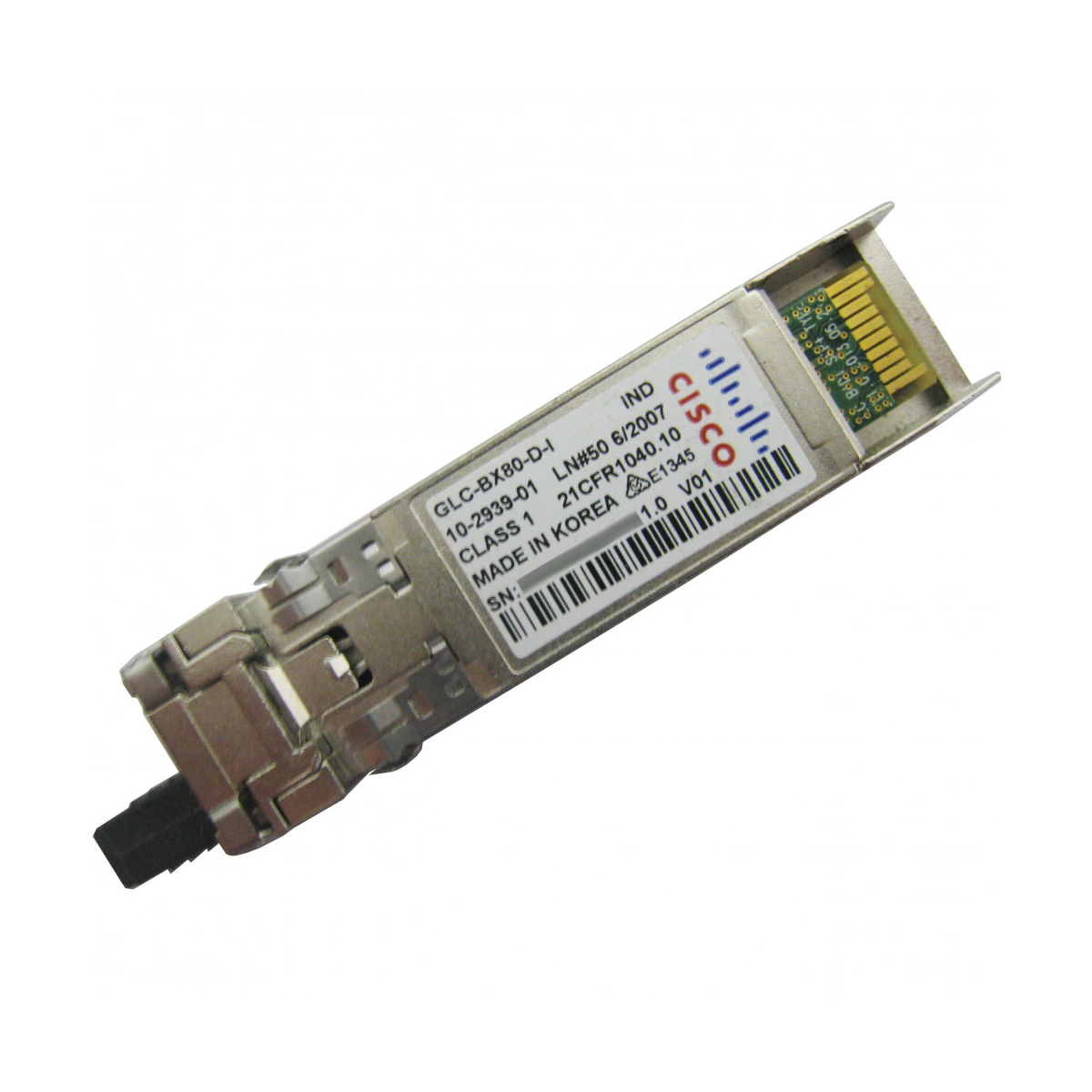 CISCO GLC-BX80-D-I 1000BASE-BX80 SFP. 1570NM 1000BASE-BX80 SFP. 1570NM