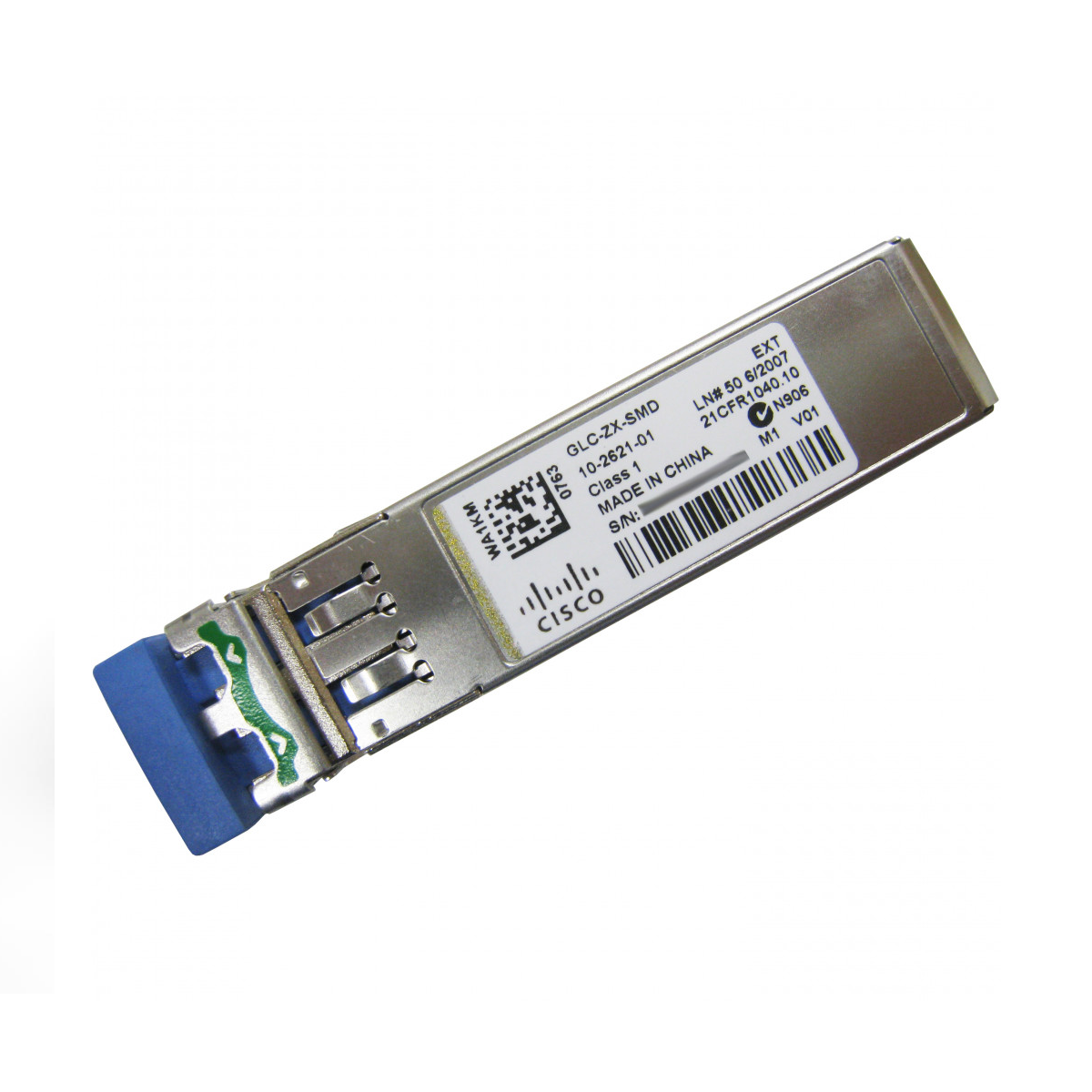 CISCO GLC-ZX-SMD 1000BASE-ZX SFP transceiver module, SMF, 1550nm, DOM 1000BASE-ZX SFP transceiver module, SMF, 1550nm, DOM